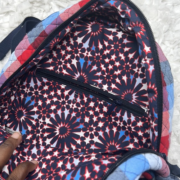 VERA BRADLEY Patriotic Plaid Backpack  9.0" w x 12.0" h x 4.75" d - Picture 11 of 11